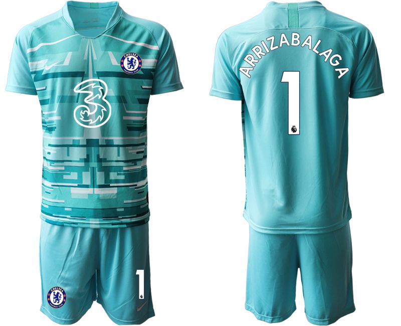 Men 2020-2021 club Chelsea lake blue goalkeeper #1 Soccer Jerseys1->chelsea jersey->Soccer Club Jersey